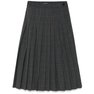 Balenciaga Checked Midi Skirt