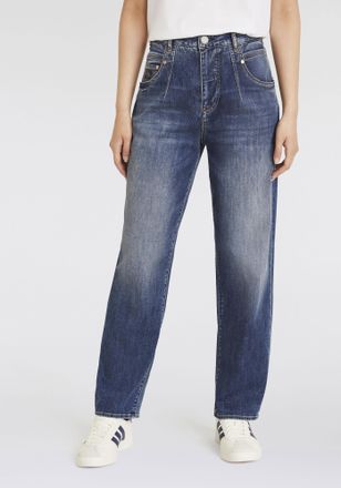 Herrlicher Straight-Jeans HERRLICHER Brooke Denim Light, Damen, Gr. 28, N-Gr, blau (mezzo), Denim/Jeans, Obermaterial: 98% Baumwolle, 2% Elasthan, unifarben, loo