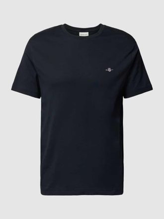 GANT Regular Fit T-Shirt mit Label-Stitching Modell SHIELD in Black, Größe XXL