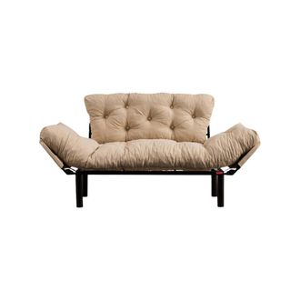 Dmora Sof&aacute; Cama 2 Plazas Guchol, Reclinable, Con Contenedor, 155x70 Cm, Blanco Crema