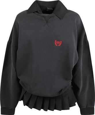 Balenciaga Hoodies & sweatvesten, Dames, Zwart, S, Katoen, Sweatshirt Jurk