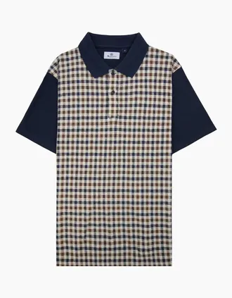 Aquascutum Mens Aquascutum Iconic Front Polo Navy 11 - Size: 40