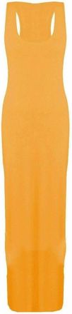 Generic Women Ladies Jersey Long Summer Vest Racer Muscle Back Maxi Dress Plus Size 8-26 (XXXL (24-26), Mustard)