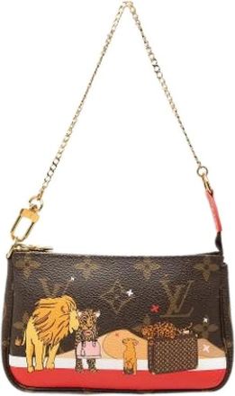 Louis Vuitton Pre-owned Mini Pochette Accessoires - Dames - Pre-owned - Bruin - Maat: ONE Size