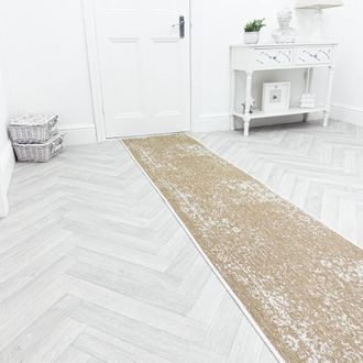 Runrug Carpet Runner Rug - Indoor/Outdoor, Reversible, 2mm - Tapestry in Brown | Size: 60 cm x 390 cm