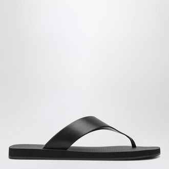 The Row Dune Ginza classic leather sandal black