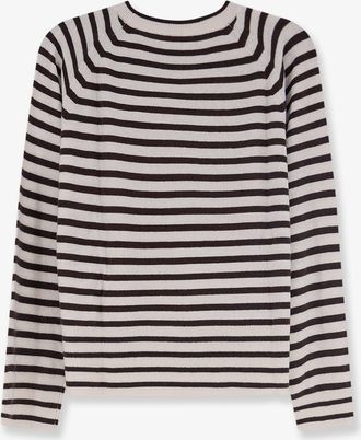 Closed Womens Cashmere Striped Sweater White