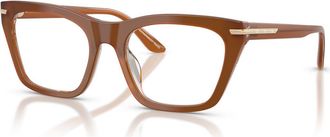 Emporio Armani 53mm Cat Eye optical glasses in Brown at Nordstrom