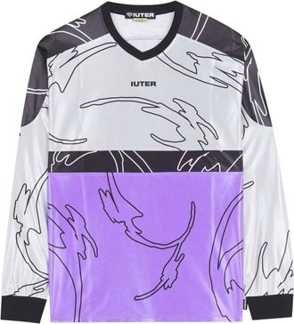 Iuter Iuter, Tops, Heren, Paars, S, Polyester, Paarse Longsleeve Tee - Lente/Zomer Collectie 2025