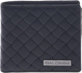 Baldinini Wallet in black woven print leather - Heren - Portefeuilles - Zwart - ONE Size - Accessoires