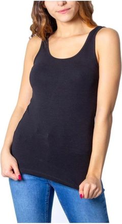 Only Only, Dames, Tops, Zwart, Maat: 2XS Katoen