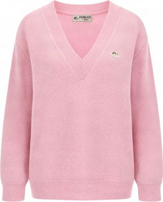 Fiorucci V-Neck Merino Wool Cashmere Sweater