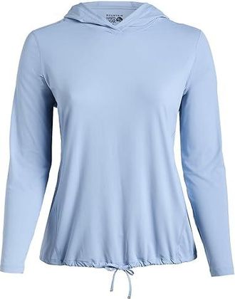 Mountain Hardwear Plus Size Crater Laketm Long Sleeve Hoodie Womens Clothing Beach Breeze : 2X, Polyester/Elastane