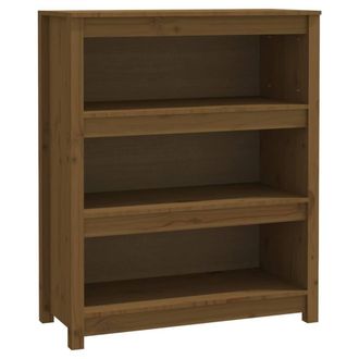 Berkfield Home Book Cabinet Honey Brown 80x35x97 cm Solid Wood Pine | Size: 80 x 35 x 97 cm