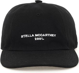 Stella McCartney Baseballpet met Contrasterend Logo - Dames - Petten - Zwart - 59 CM - Katoen - Accessoires