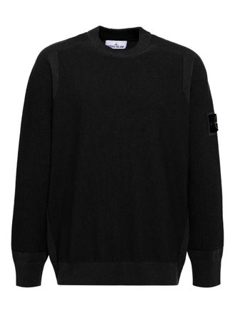 Stone Island Felpa con applicazione - Nero