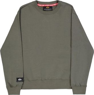Alpha Industries Militaire Stijl Achterprint Sweater - Heren - Sweatshirts - Groen - L - Katoen - Hoodies & sweatvesten