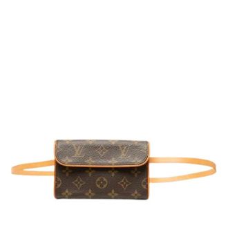 Louis Vuitton Pre-owned Pochette Florentine - Dames - Pre-owned - Bruin - Maat: ONE Size