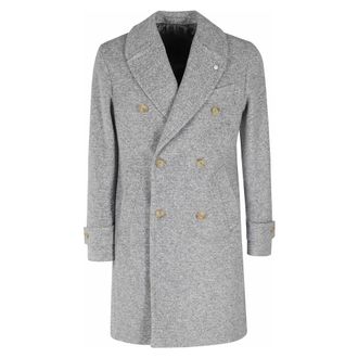 L.B.M. 1911 Hombre, Abrigos, Gris, Talla: M