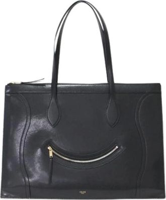 Celine Pre-owned Vintage Tote Bag - Dames - Vintage Shopper - Zwart - ONE Size - Leer - Vintage