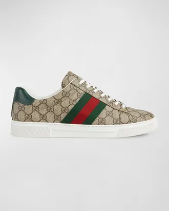 Gucci Men & apos;s Gucci Ace Low-Top Sneakers with Web