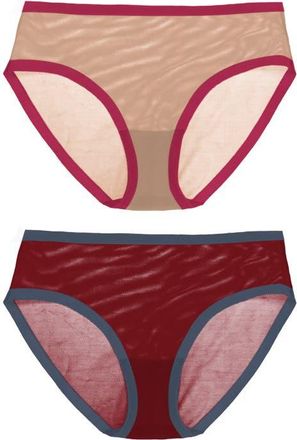 EBY 2-Pack Sheer Panties in Taupe/cabernet at Nordstrom, Size 2X