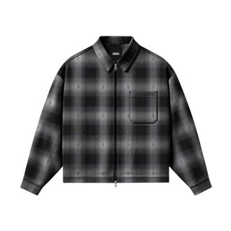 Vans Camisa de franela a cuadros Larkspur con cremallera - Jackets - Hombre - Negro - L
