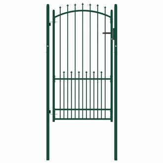 vidaXL Puerta De Cerca Con Cerradura Verde 100 X 175 Cm Vidaxl