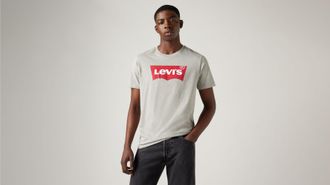 Levi's Graphic Set In Neck T Shirt - Mens - 2XL - Grey