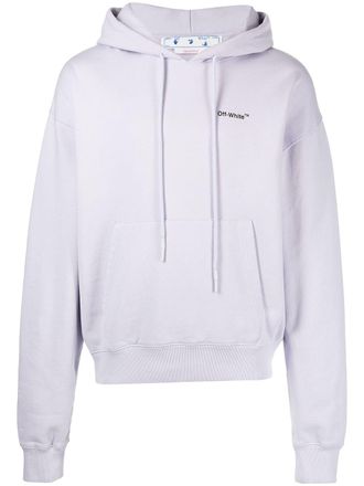 Off-white Arrows-print hoodie - men - Cotton/Spandex/Elastane - S - Purple