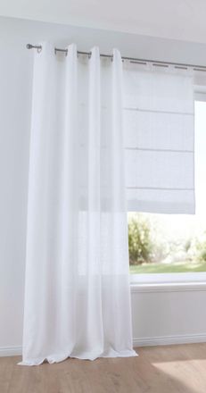 Kutti Heimtextilien Vorhang »Metis Leinen« Ösen 1 Stk. tlg. blickdicht, natürliche Leinen-Gardine, einfarbig, pflegeleicht, Basic