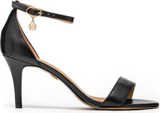 Kazar Dames zwarte sandalen. Dit product valt groot uit. - Dames - Sandalen met hakken - Zwart - 41 EU - Leer - Schoenen