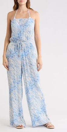 Elan Strapless Cover-Up Jumpsuit in Blue Sahara at Nordstrom Rack, Size X-Small