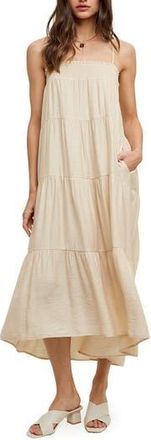 Wishlist Tiered Midi Dress in Natural at Nordstrom Rack, Size Medium