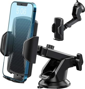 OEM Soporte Para Tel&eacute;fono De Coche, Montaje Para Salpicadero Y Parabrisas, Rotaci&oacute;n De 360 grados, Liberaci&oacute;n Con Un Solo Bot&oacute;n, Para Smartphones De 4 A 7