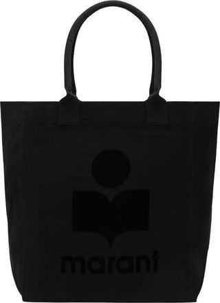 Isabel Marant Tassen, Dames, Zwart, ONE Size, Katoen, Yenky Kleine Tote Bag