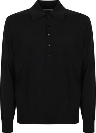 Dries Van Noten Casual Polo T-shirt in Blauw - Heren - Polos - Zwart - M - Tops