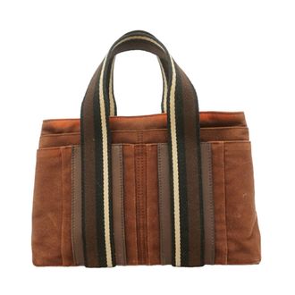 Herm&egrave;s Brown Canvas Tote Bag (Pre-Owned)