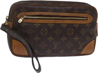 Louis Vuitton Pre-owned Canvas clutches - Dames - Vintage Clutch - Bruin - ONE Size - Leer - Vintage