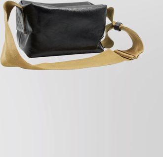 Uma Wang textured leather shoulder bag with adjustable strap