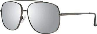 Guess Gunmetal Heren Zonnebril Zilver Gespiegeld - Heren - Zonnebrillen - Grijs - ONE Size - Accessoires
