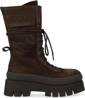 Copenhagen Urban Hiker Boots - Dames - Veterlaarzen - Bruin - 36 EU - Leer - Schoenen