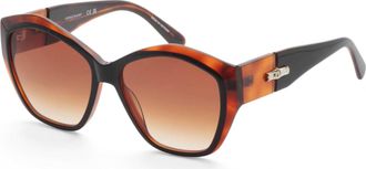 Longchamp Womens 57 mm Brown Sunglasses
