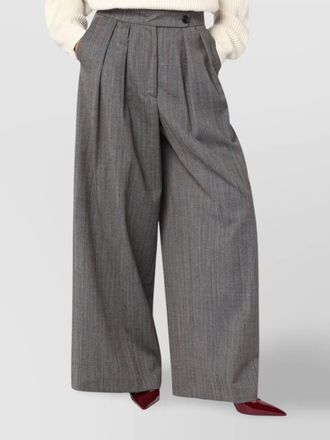 Dries Van Noten wide wool palazzo pants with high waist