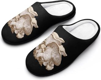 Generic Oyster Mushrooms Mens Slippers House Slipper Anti-skid Sole Indoor Shoes Outdoor Comfort Cotton
