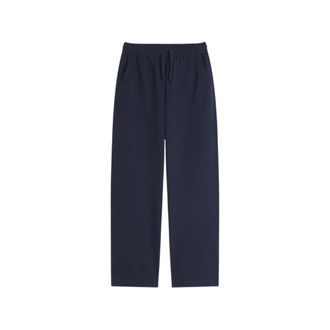 Maison Kitsun&eacute; Straight Trousers, male, Blue, Size: S Straight Trousers