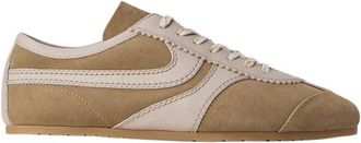 Dries Van Noten Leren Sneakers met Su&egrave;de Details - Dames - Sneakers - Beige - 41 EU - Su&egrave;de - Schoenen