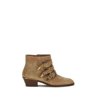 Chlo&eacute; Multicolor Calf Leather Bos Taurus Ankle Womens Boots