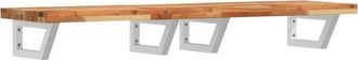 vidaXL Basin Shelf Wall Mounted Steel and Solid Wood Acacia vidaXL