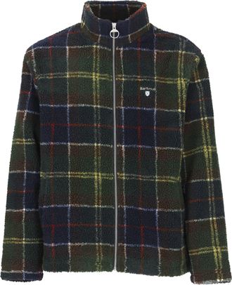 Barbour Sherpa Tartan Fleece Zip Through Jacket